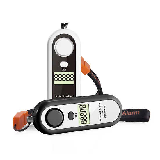 Llavero personal portátil de alarma de seguridad para correr Meinoe con podómetro